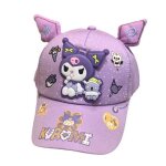 Casquette enfant kuromi violet ajustable 100% coton mignon casual printemps / �t� pour gar�ons filles ...