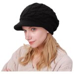 Casquette femme hiver bonnet b�ret polaire tricot� �l�gant chapeau dhiver chaud vintage chic