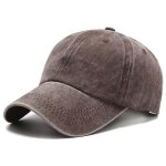 Casquette vintage d�lav�e - brun - coton de haute qualit� - mixte - ajustable