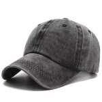 Casquette vintage dlave - noir - coton de haute qualit - mixte - ajustable