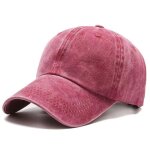 Casquette vintage dlave - rouge - coton de haute qualit - mixte - confort ajustable
