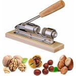 Casse - noisette manuel en noyer et inox avec base en bois pour noisettes amandes châtaignes Casse - noisette manuel en noyer et inox avec base en bois pour noisettes amandes châtaignes