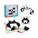 Casse - tte  blocs cachs casse - tte  formes gomtriques blocs noir et blanc tangram enfant puzzle ...