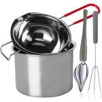 Casserole bain - marie inox double pot de fusion grande capacit avec poigne rsistante pour chocolat ...