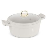 Casserole - berlinghaus - sahara bh - 7788 - 28 cm - titane - couvercle en verre