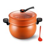 Casserole cuit vapeur 2en1 - couscoussier tajine - sonook - 8litres - couleur orange Casserole cuit vapeur 2en1 - couscoussier tajine - sonook - 8litres - couleur orange