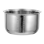 Casserole int�rieure universelle en acier inoxydable pour cuiseur � riz de remplacement 4l pour cuiseur ...