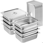 Casseroles de table à vapeur - duoku - lot de 8 - anti - bourrage de taille 1 / 2 avec couvercle - acier ... Casseroles de table à vapeur - duoku - lot de 8 - anti - bourrage de taille 1 / 2 avec couvercle - acier ...