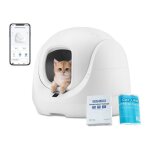 Catlink baymax bac  litire autonettoyant sr limination des odeurs pour plusieurs chats convient aux ...