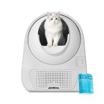 Catlink young - bac  litire autonettoyant avec marchepied dsodorisant silencieux pour plusieurs chats ...
