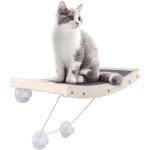 Catromance hamac pour chat fentre lit chat bois perchoir de fentre pour chat avec ventouses puissante ...