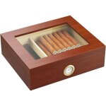 Cave  cigares de cigares depuis le cdre de lhumidificateur hygromtre et couvercle en verre de 20  ...