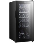 Cave  vin 18 bouteilles 50l compresseur 5 - 18c porte vitre interrupteur tactile noir rangement professionn ...