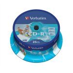 Cd - r verbatim 52x - spindle de 25 imprimable matt inkjet - 700 mo - 80 minutes