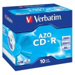 Cd - r - verbatim - 700 mo super azo - 80 min - 48x (10)