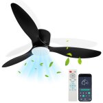 Cecaylie 132cm ventilateur lampe plafonnier � led avec �clairage et t�l�commande pour chambre salon ventilateu ...