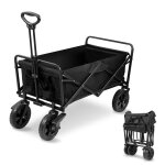 Cecaylie chariot de jardin pliable avec 4 roues charge chariot pliable chariot de transport noir brouette ... Cecaylie chariot de jardin pliable avec 4 roues charge chariot pliable chariot de transport noir brouette ...