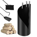 Cecaylie ensemble de 4 ustensiles de chemin�e balai de chemin�e support mural accessoires pour chemin�e ...