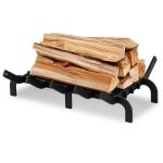 Cecaylie grille  bches - grille de chemine - en forme de v - bois de chauffage - fonte de fer - rsistant ...