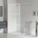 Cecaylie paroi de douche paroi walk - in 120200 cm en verre scurit 5 mm cadre aluminium argent pare ...
