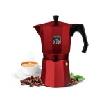 Cafetière italienne - cecotec - mokclassic 900 red - aluminium - 9 tasses - manche thermorésistant Cafetière italienne - cecotec - mokclassic 900 red - aluminium - 9 tasses - manche thermorésistant
