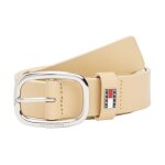Ceinture beige fonc� femme tommy hilfiger oval 3. 0