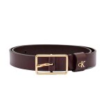 Ceinture taupe femme calvin klein square buckle