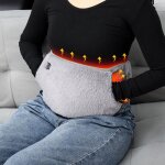Ceinture chauffante �lectrique - ulisem - 3 niveaux de chaleur - peluche douce - soulagement des douleurs ...