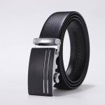 Ceinture en cuir pour homme ceinture  cliquet en cuir  boucle automatique 120 cm
