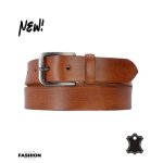 Ceinture en cuir pour homme de couleur cognac - 100% cuir vachette