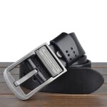 Ceinture - marque - noir - 120 x 38 cm - 100% cuir pu - dcontracte