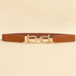 Ceinture élastique pour femme ecelen haute élasticité boucle simple robe décorée - camel Ceinture élastique pour femme ecelen haute élasticité boucle simple robe décorée - camel