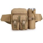 Ceinture hanche tactique 1pc pche extrieur poche gourde kaki