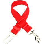 Ceinture de scurit pour chien / chat - keeper - rouge - laisse de voiture