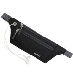 Ceinture de voyage sac banane avec pochette de securite femme ou homme pour argents passeports - noir ...