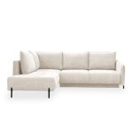 Celine - canap dangle convertible avec coffre en tissu beige - angle gauche