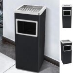Cendrier ext�rieur int�rieur poubelle en acier inox - xuanyu - poubelle 35l - pour institutions publics ...