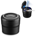 Cendrier de voiture d�tachable � nettoyage facile avec lumi�re led avec couvercle rabattable cendrier ...