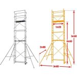 Centaure chafaudage aluminium speed'up xl 6, 70m