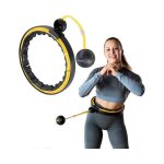 Cercle - cerceau aerien hms hhm21 hula hop noir / jaune avec aimants protection tpe et poids + compteur ...