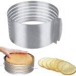 Cercle  gteau 6  8 pouces rglable dcoupe  gnoise rond en acier inox moule  ptisserie extensible ...