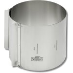 Cercle de p�tisserie - birkmann - easy baking - acier - indication de taille - �18 - 35 h 15 cm