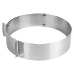 Cercle � p�tisserie extensible en acier inoxydable de 15 � 30 cm de diam�tre