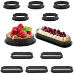 Cercle a patisserie mousse moule - lot de 10 ovale forme et cercle a tarte perfor� pour quichesg�teauxmousse ...