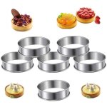 Cercle tartelettecercle patisserie 6 pcs moule antiadh�sifsanneau de mousse perfor�e pour gateaucercles ...