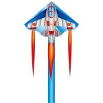 Cerf - volant pour enfants hq simple flyer 120 jet plane 102003 bleu 120 x 75 cm + 150 cm queue de cerf ...