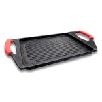 Cflagrant plancha - grill 42x27cm faon pierre avec poignes silicone amovible tous feux dont induction ...
