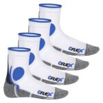 Cflex - chaussettes de running / course à pied (4 paires) pour hommes et femmes blanc - bleu Cflex - chaussettes de running / course à pied (4 paires) pour hommes et femmes blanc - bleu