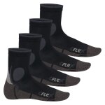 Cflex - chaussettes de running / course  pied (4 paires) pour hommes et femmes noir - gris