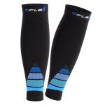 Cflex manchons de compression mollet sport pour hommes et femmes (1 paire) - noir bleu